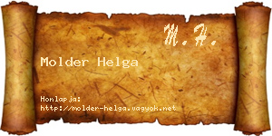 Molder Helga névjegykártya